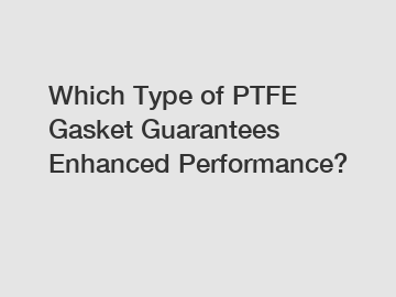 Which Type of PTFE Gasket Guarantees Enhanced Performance?